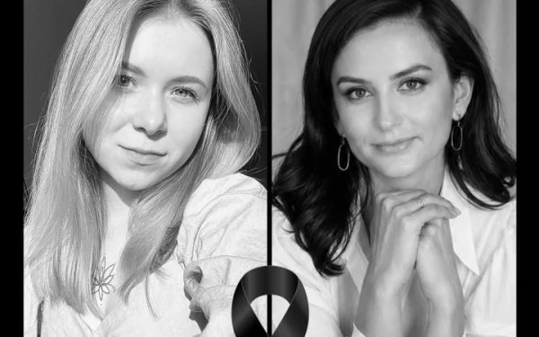 Инна Кучер и Екатерина Антюфеева — погибшие сотрудницы Укрэнерго с траурной лентой